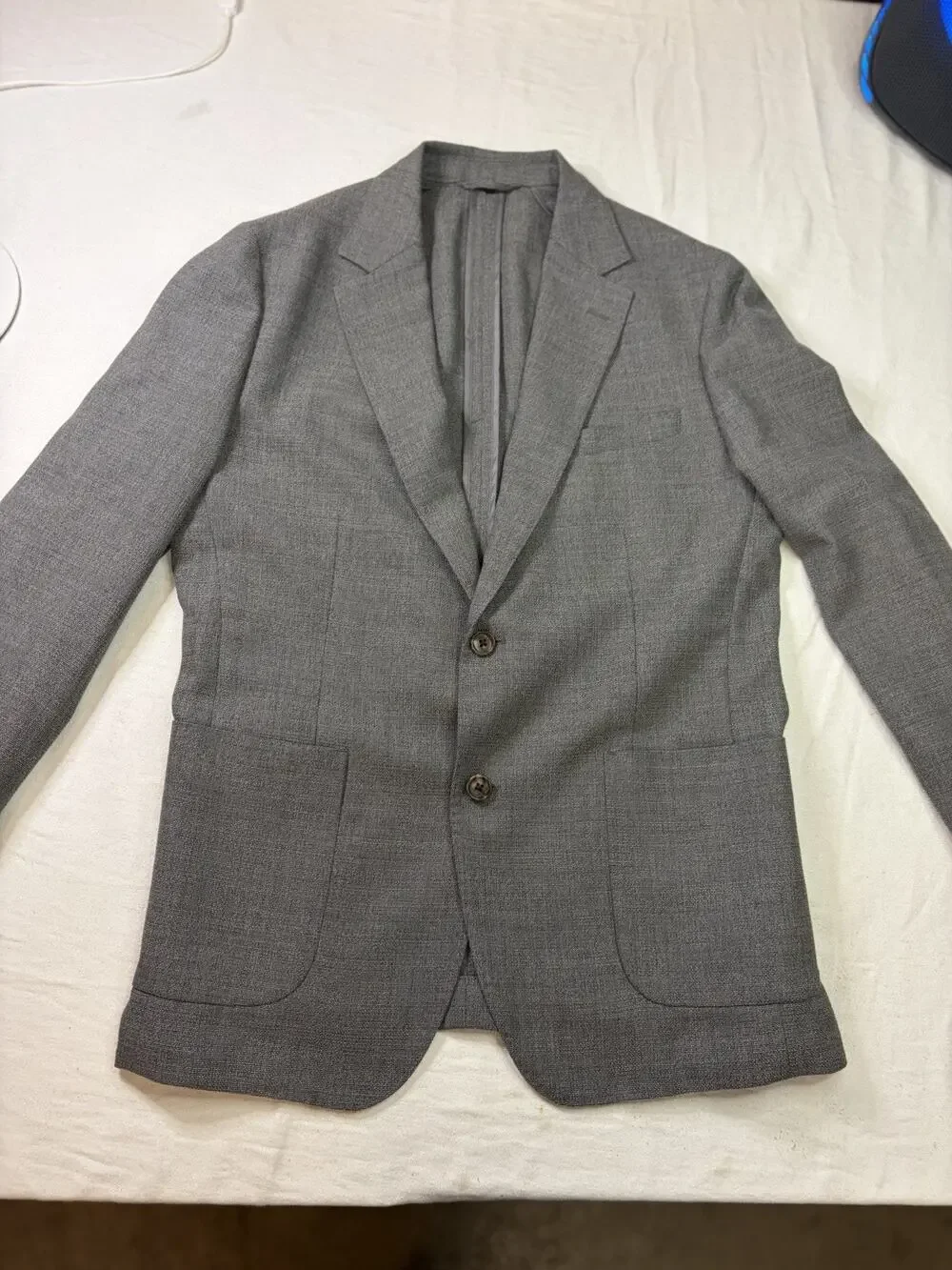 Bonobos Marzotto Italian Wool Men’s Sport Coat Blazer Gray 40R Standard Fit